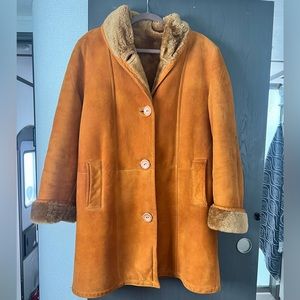 Vintage genuine suede coat